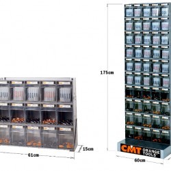 Display cabinets for drill bits
