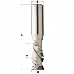 Diamond router cutters with 45? shear angle