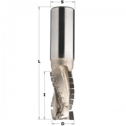 Diamond spiral router cutters with shear angle