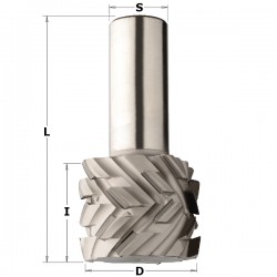 Diamond router cutters with 40° shear angle for roughing