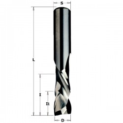 Solid carbide up & downcut mortising bits