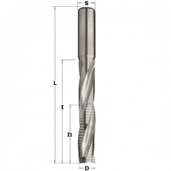 Solid carbide upcut spiral bits for locksets