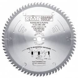 Industrial PVC & plexiglass saw blades