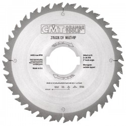 Industrial multi-rip anti-kickback saw blades