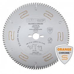 Industrial low noise & chrome coated saw blades with TCG grind