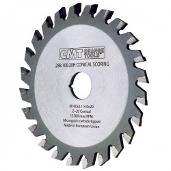 Industrial conical scoring blades