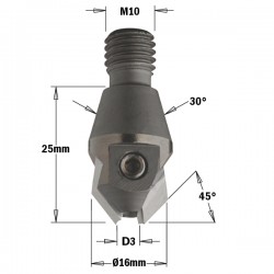 Countersinks with threaded shank