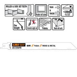 RECIPROCATING/SABRE SAW BLADES JS725VFR