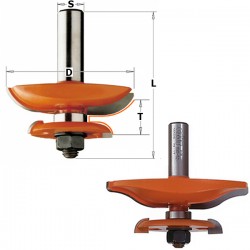 CMT Raised panel router bits with back cutter