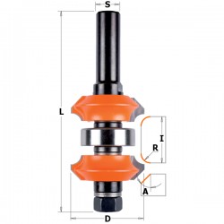 Adjustable roundover & bevel CMT router bits