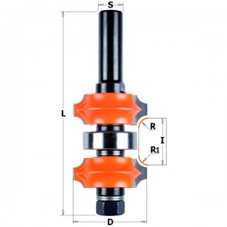 CMT Adjustable double roundover router bits