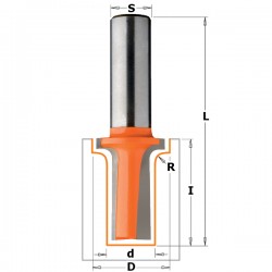 Roundover router bits with elongated plunge