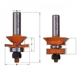 V-Tongue & groove router bit set