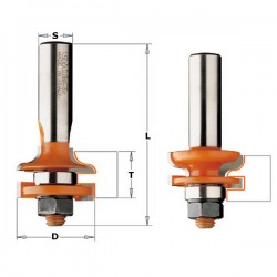 Junior ogee rail and stile router bit sets