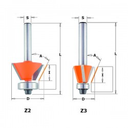 Combination trimmer router bits