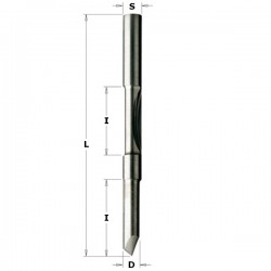 Double panel pilot router bit with guide