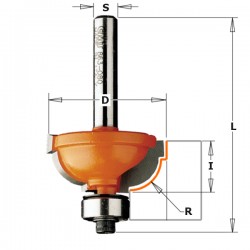 Cavetto edge mold router bits