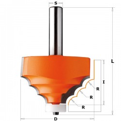 Solid surface decorative edge profile router bits