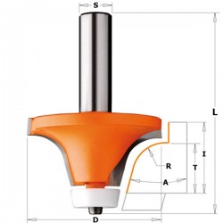 Solid surface rounding over bowl router bits