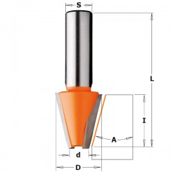 Solid surface bevel CMT router bits