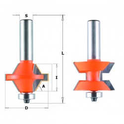 Edge banding router bit sets