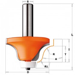 Solid surface rounding over bowl router bits (ogee profile)