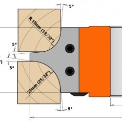 695.004 - Pairs of profiled knives for multiradius roundover