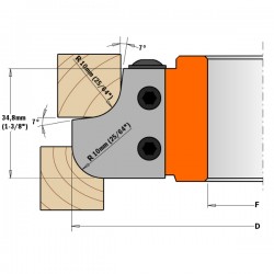 695.007 - Pairs of profiled knives for multiradius roundover and cove