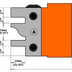 695.014 - Pair of knives for one piece rail & stile