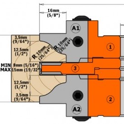 695.015 - Pairs of optional knives for profiles and conterprofiles