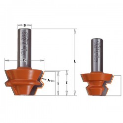 Lock miter router bit set