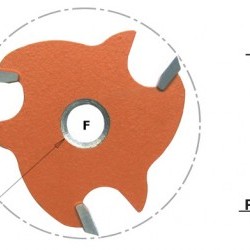 Slot cutters with 45° bore