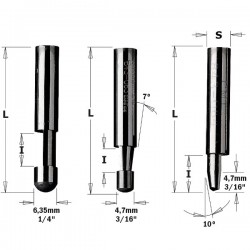 Combination trimmer router bits