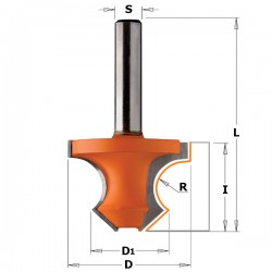 Beading router bit with 45 bevel